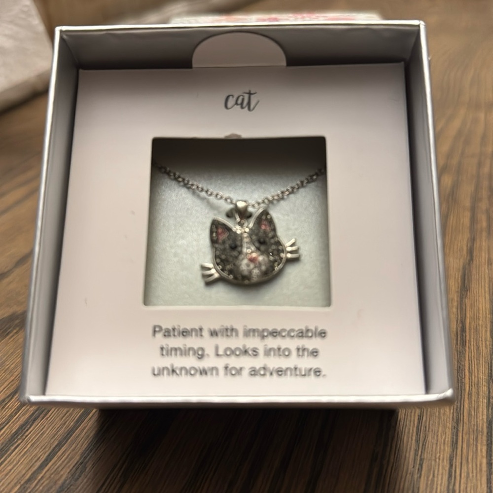 New, never worn silver Cat Necklace